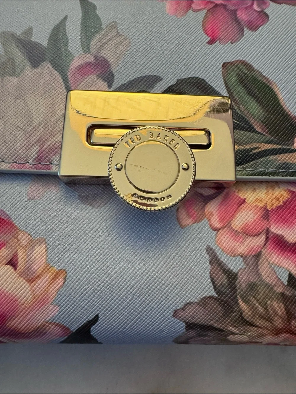 Ted Baker Floral Crossbody Bag, Gold Hardware, NWT